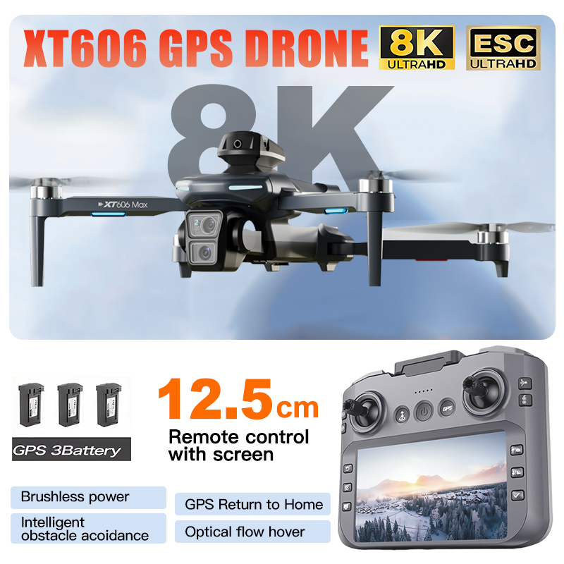 Jjrc Drone X12 - XT606 MAX 3 배터리 드론 4k