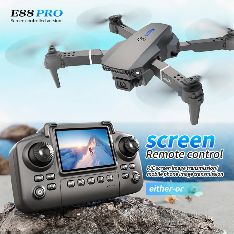 전문가용 E88 PRO 드론, 화면 탑재 8K HD 카 - Drone Battery Case 리뷰 및 가격