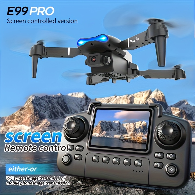 E99 PRO MAX: 듀얼 HD 카메라, 화면이 있는 - Drone Battery Case 리뷰 및 가격